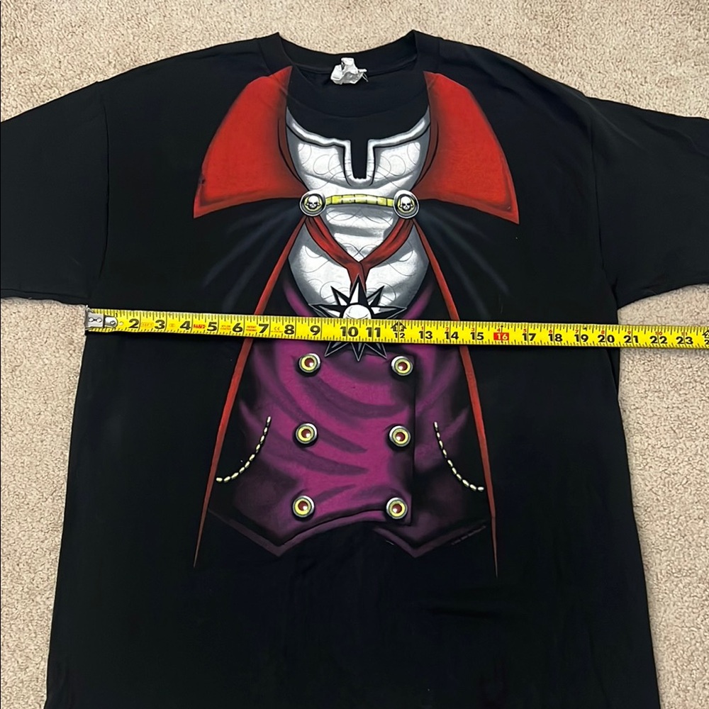 Halloween Vampire Costume Tee Shirt by Alstyle Black and Red Vampire Graphic Tee - Picture 4 of 5